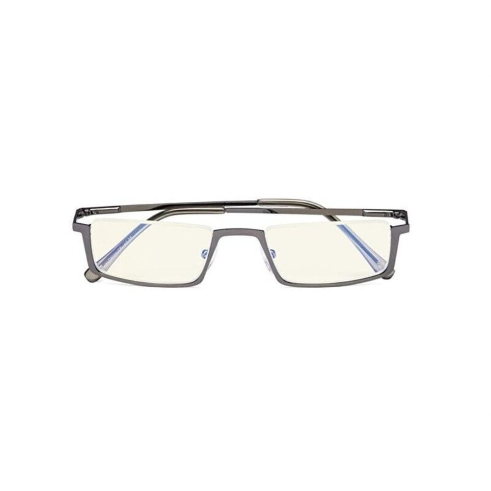 CessBlu Half Rim Gun Metal Blue Light Reading Glasses 0.75x Unisex 86888
